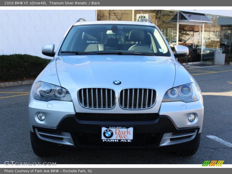 Titanium Silver Metallic / Black 2009 BMW X5 xDrive48i