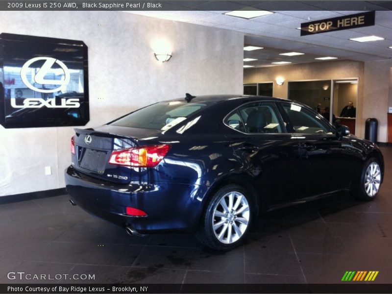 Black Sapphire Pearl / Black 2009 Lexus IS 250 AWD