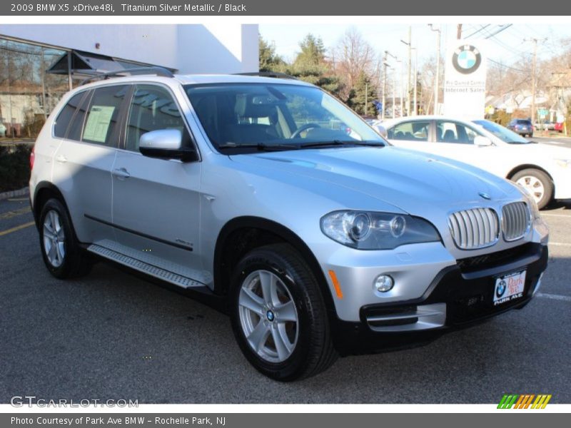 Titanium Silver Metallic / Black 2009 BMW X5 xDrive48i