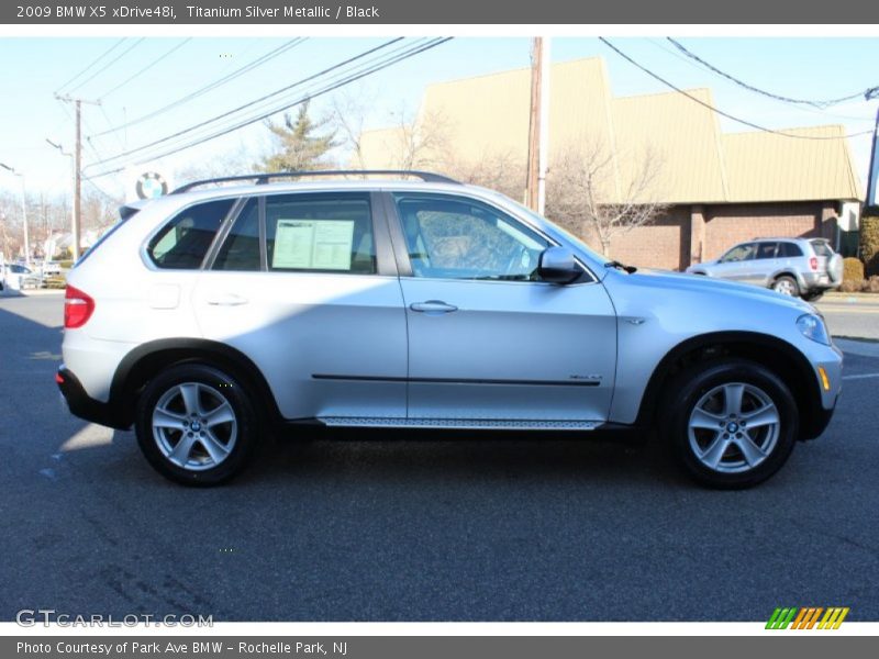 Titanium Silver Metallic / Black 2009 BMW X5 xDrive48i