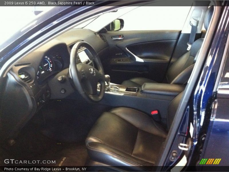 Black Sapphire Pearl / Black 2009 Lexus IS 250 AWD