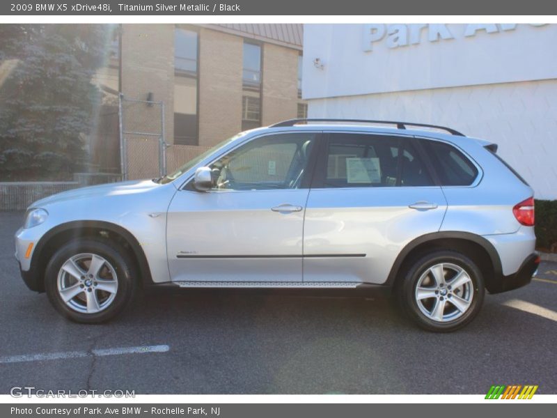 Titanium Silver Metallic / Black 2009 BMW X5 xDrive48i