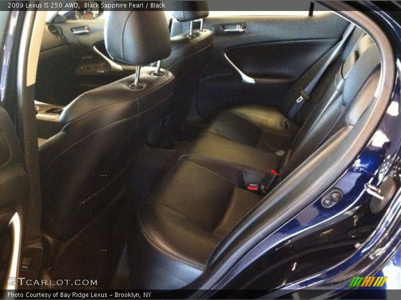 Black Sapphire Pearl / Black 2009 Lexus IS 250 AWD