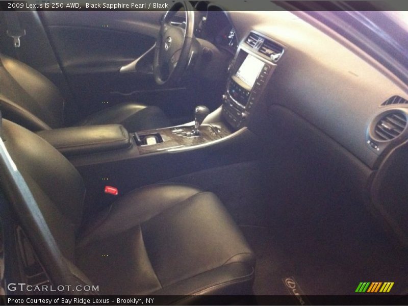 Black Sapphire Pearl / Black 2009 Lexus IS 250 AWD
