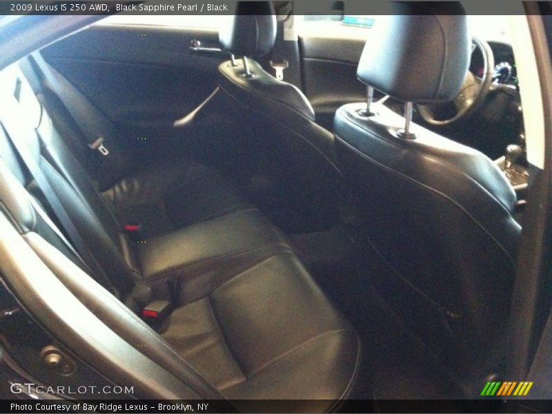 Black Sapphire Pearl / Black 2009 Lexus IS 250 AWD