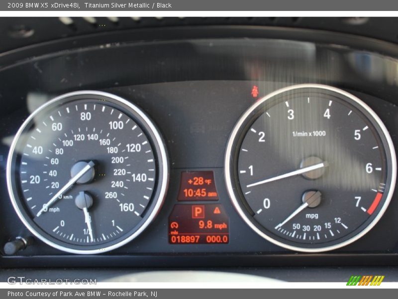 Titanium Silver Metallic / Black 2009 BMW X5 xDrive48i