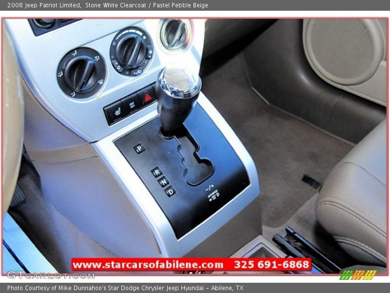 Stone White Clearcoat / Pastel Pebble Beige 2008 Jeep Patriot Limited