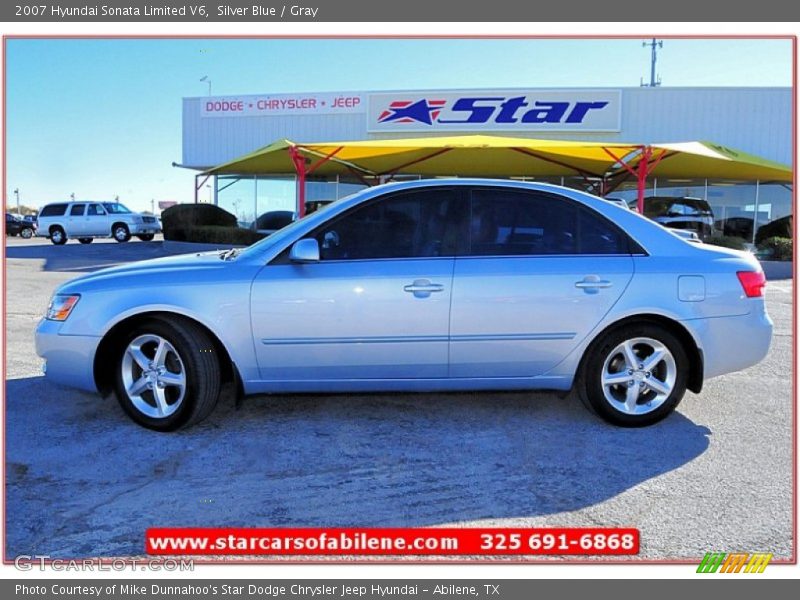 Silver Blue / Gray 2007 Hyundai Sonata Limited V6