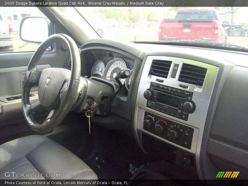 Mineral Gray Metallic / Medium Slate Gray 2005 Dodge Dakota Laramie Quad Cab 4x4