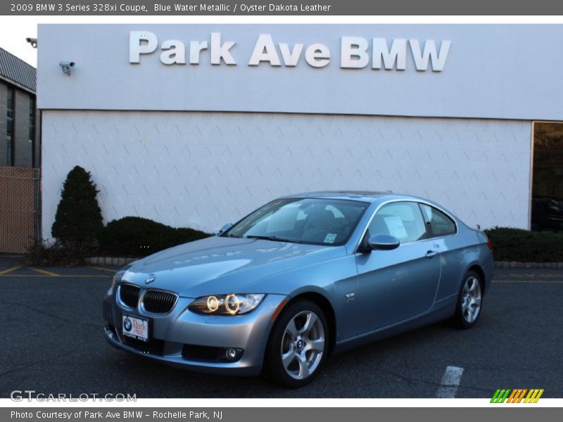 Blue Water Metallic / Oyster Dakota Leather 2009 BMW 3 Series 328xi Coupe