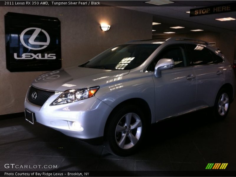 Tungsten Silver Pearl / Black 2011 Lexus RX 350 AWD