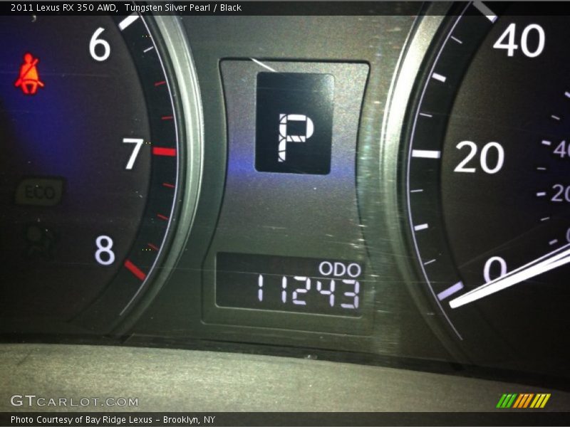 Tungsten Silver Pearl / Black 2011 Lexus RX 350 AWD