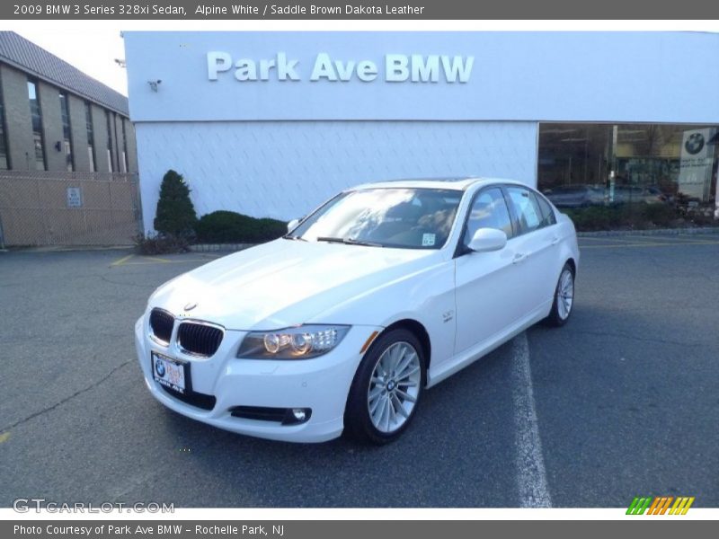 Alpine White / Saddle Brown Dakota Leather 2009 BMW 3 Series 328xi Sedan