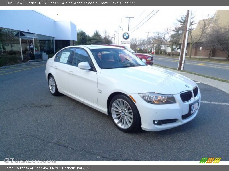 Alpine White / Saddle Brown Dakota Leather 2009 BMW 3 Series 328xi Sedan