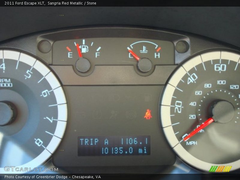 Sangria Red Metallic / Stone 2011 Ford Escape XLT