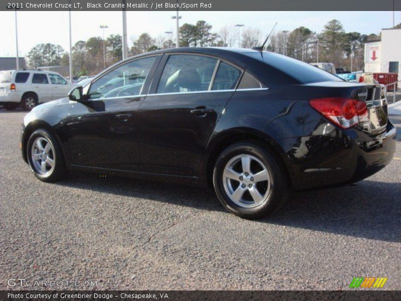 Black Granite Metallic / Jet Black/Sport Red 2011 Chevrolet Cruze LT