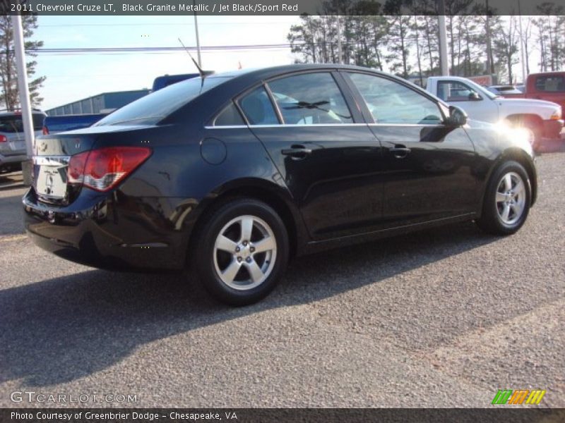 Black Granite Metallic / Jet Black/Sport Red 2011 Chevrolet Cruze LT