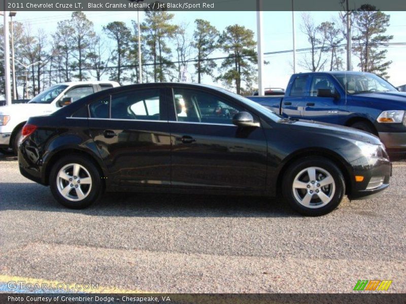 Black Granite Metallic / Jet Black/Sport Red 2011 Chevrolet Cruze LT