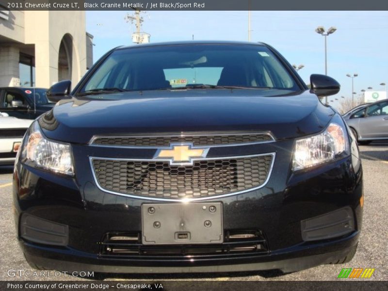 Black Granite Metallic / Jet Black/Sport Red 2011 Chevrolet Cruze LT