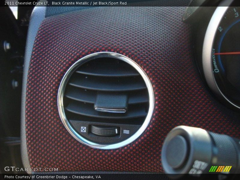 Black Granite Metallic / Jet Black/Sport Red 2011 Chevrolet Cruze LT