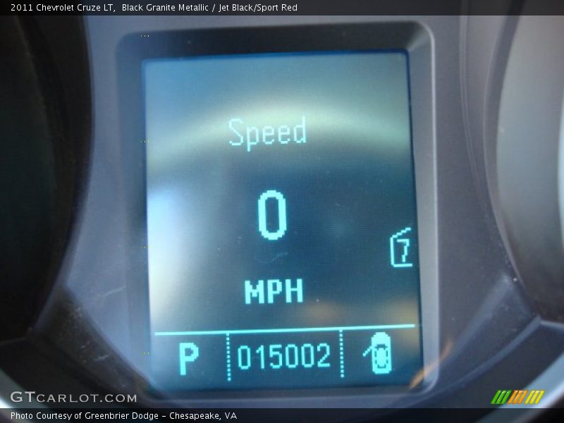 Black Granite Metallic / Jet Black/Sport Red 2011 Chevrolet Cruze LT