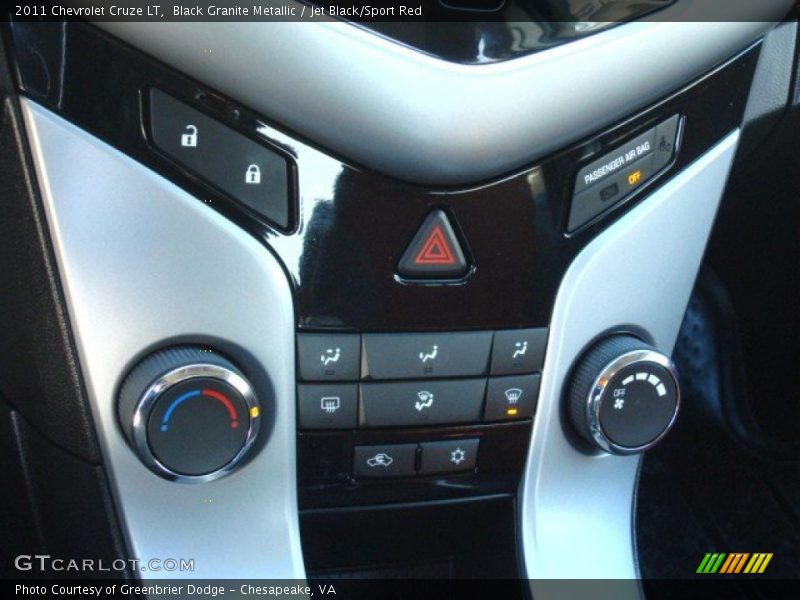 Black Granite Metallic / Jet Black/Sport Red 2011 Chevrolet Cruze LT