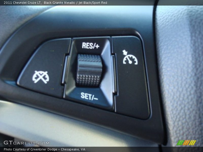 Black Granite Metallic / Jet Black/Sport Red 2011 Chevrolet Cruze LT