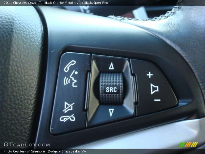 Black Granite Metallic / Jet Black/Sport Red 2011 Chevrolet Cruze LT