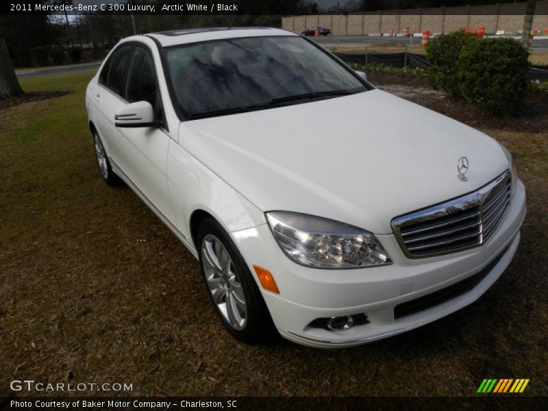 Arctic White / Black 2011 Mercedes-Benz C 300 Luxury