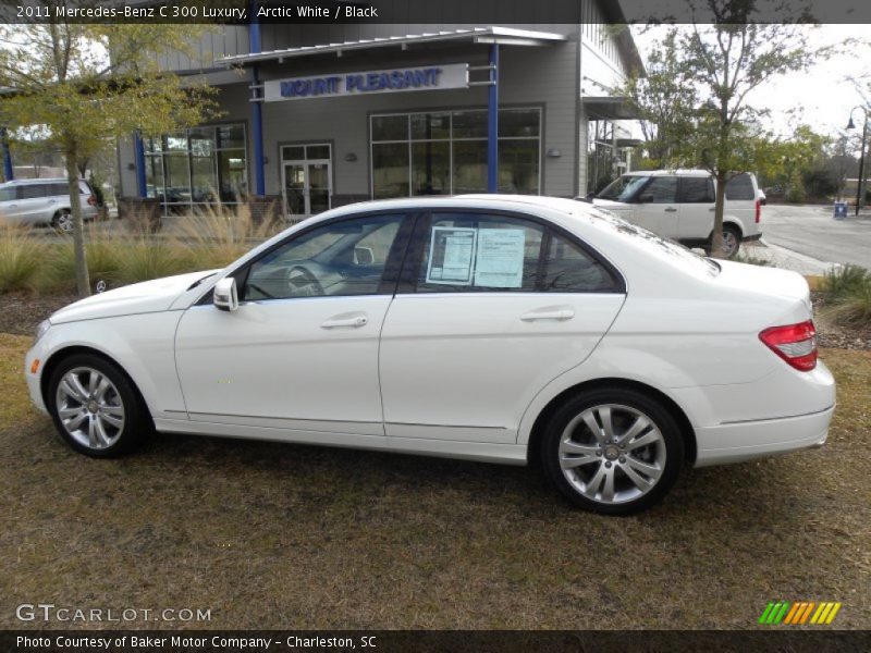 Arctic White / Black 2011 Mercedes-Benz C 300 Luxury