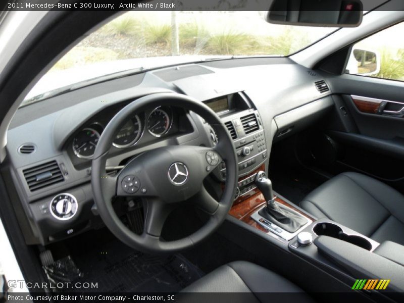 Arctic White / Black 2011 Mercedes-Benz C 300 Luxury