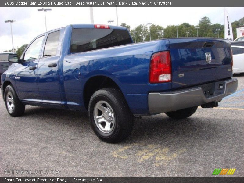 Deep Water Blue Pearl / Dark Slate/Medium Graystone 2009 Dodge Ram 1500 ST Quad Cab