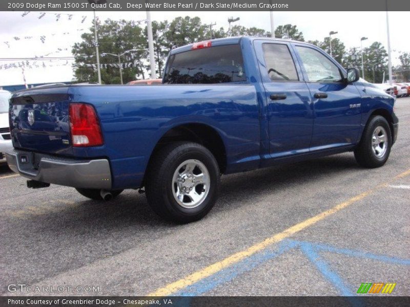 Deep Water Blue Pearl / Dark Slate/Medium Graystone 2009 Dodge Ram 1500 ST Quad Cab