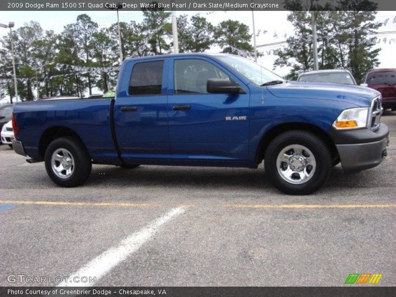 Deep Water Blue Pearl / Dark Slate/Medium Graystone 2009 Dodge Ram 1500 ST Quad Cab