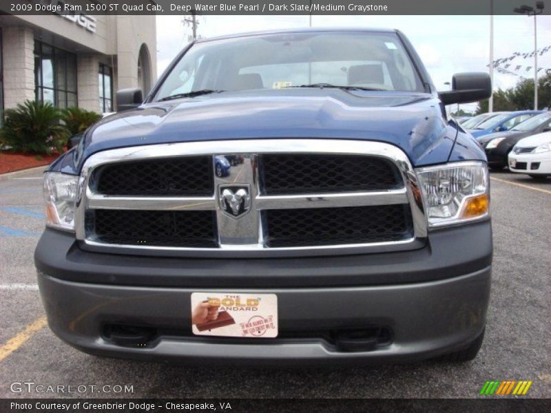 Deep Water Blue Pearl / Dark Slate/Medium Graystone 2009 Dodge Ram 1500 ST Quad Cab