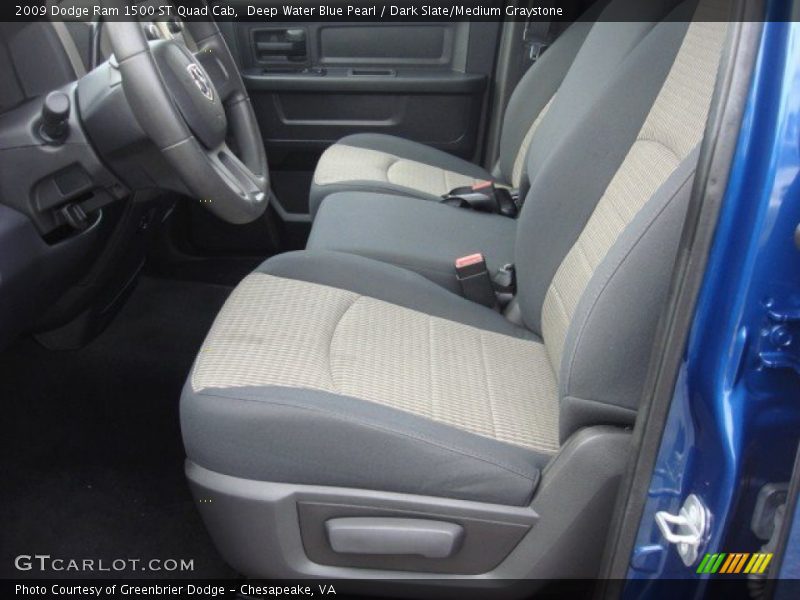 Deep Water Blue Pearl / Dark Slate/Medium Graystone 2009 Dodge Ram 1500 ST Quad Cab