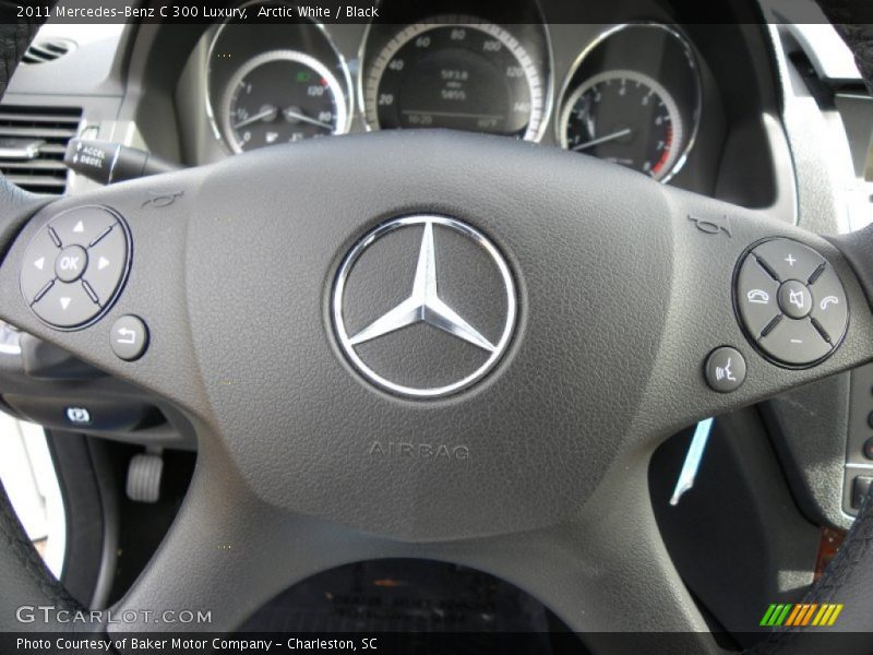 Arctic White / Black 2011 Mercedes-Benz C 300 Luxury