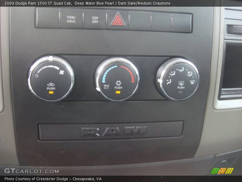 Deep Water Blue Pearl / Dark Slate/Medium Graystone 2009 Dodge Ram 1500 ST Quad Cab