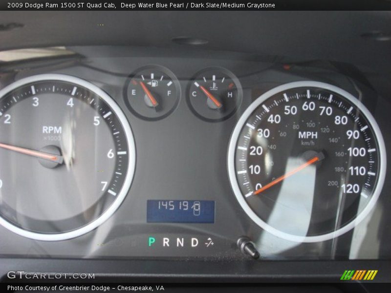 Deep Water Blue Pearl / Dark Slate/Medium Graystone 2009 Dodge Ram 1500 ST Quad Cab