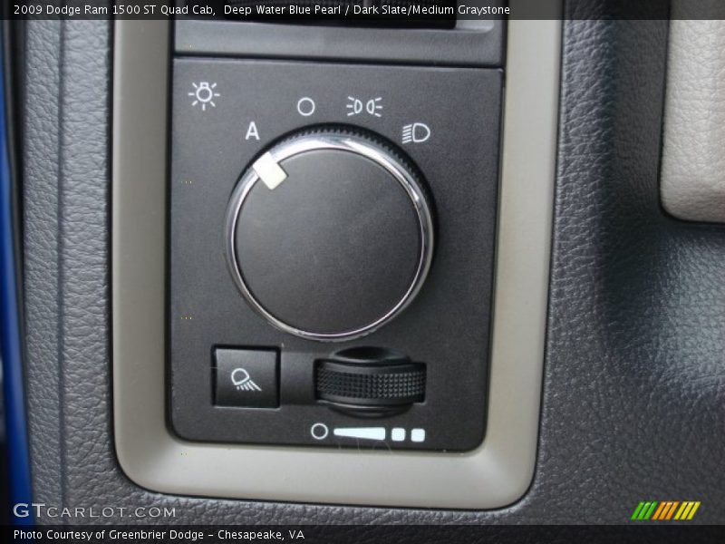 Deep Water Blue Pearl / Dark Slate/Medium Graystone 2009 Dodge Ram 1500 ST Quad Cab