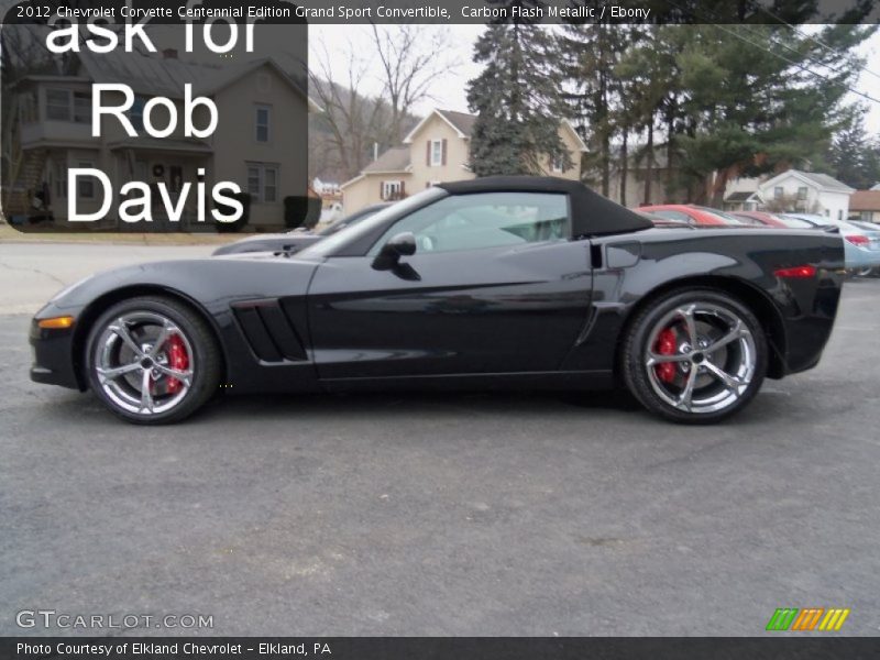 Carbon Flash Metallic / Ebony 2012 Chevrolet Corvette Centennial Edition Grand Sport Convertible