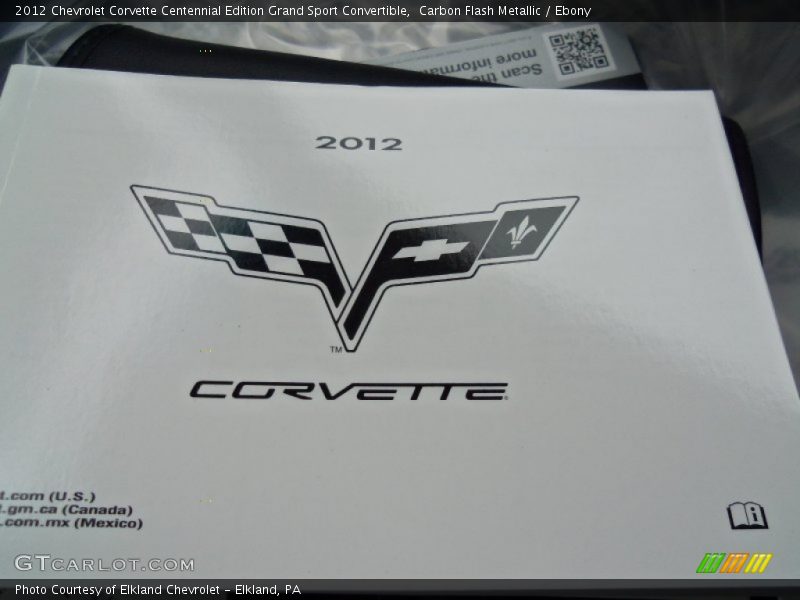 Books/Manuals of 2012 Corvette Centennial Edition Grand Sport Convertible