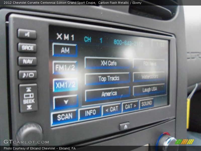 Audio System of 2012 Corvette Centennial Edition Grand Sport Coupe