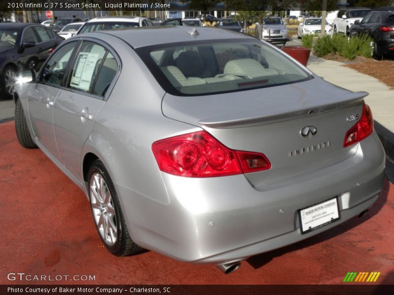 Liquid Platinum / Stone 2010 Infiniti G 37 S Sport Sedan