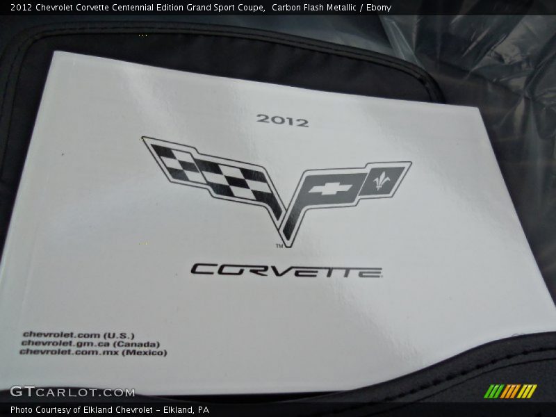 Carbon Flash Metallic / Ebony 2012 Chevrolet Corvette Centennial Edition Grand Sport Coupe