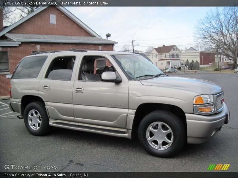 Pewter Metallic / Stone Gray 2002 GMC Yukon Denali AWD