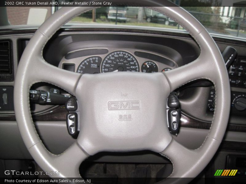 Pewter Metallic / Stone Gray 2002 GMC Yukon Denali AWD