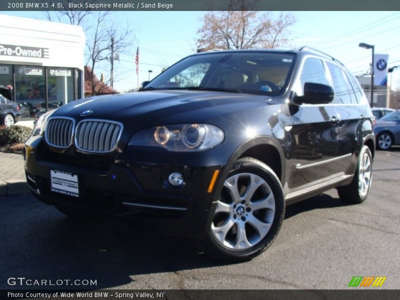 Black Sapphire Metallic / Sand Beige 2008 BMW X5 4.8i