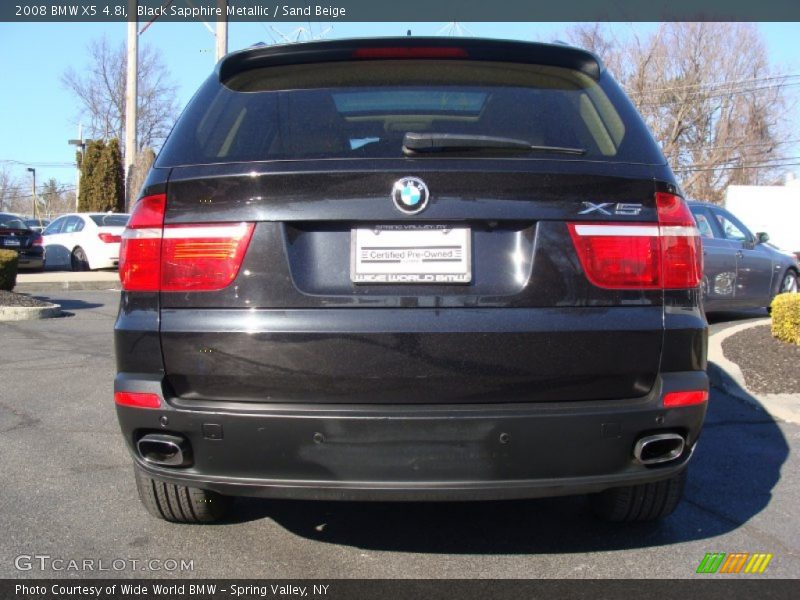 Black Sapphire Metallic / Sand Beige 2008 BMW X5 4.8i