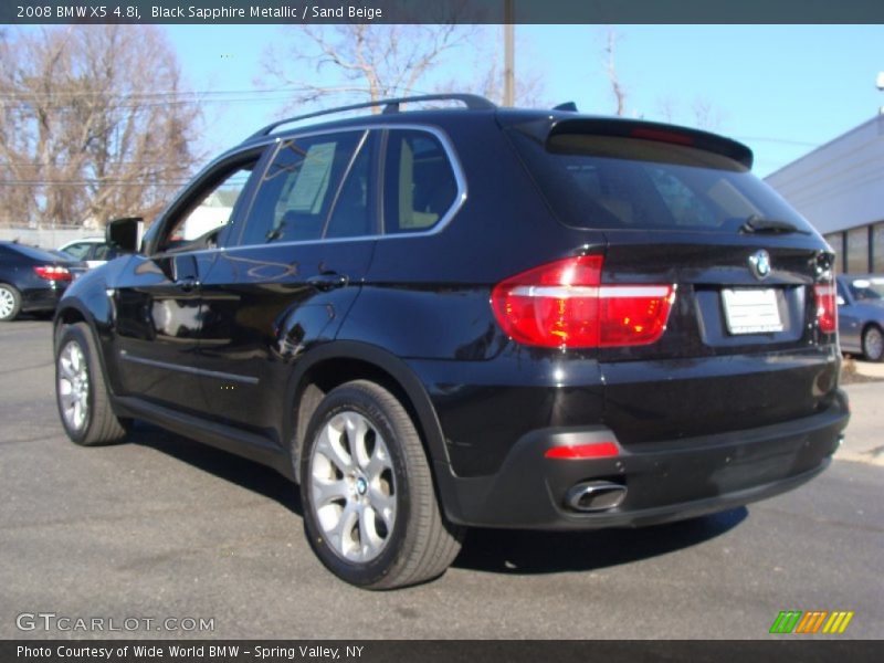 Black Sapphire Metallic / Sand Beige 2008 BMW X5 4.8i